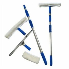 Window Cleaning Washing Kit Equipment Pole & Squeegees Large Cleaner Clean 1.3m
