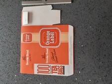 Vintage Orange Label Brooke Bond Empty Tea Packet.