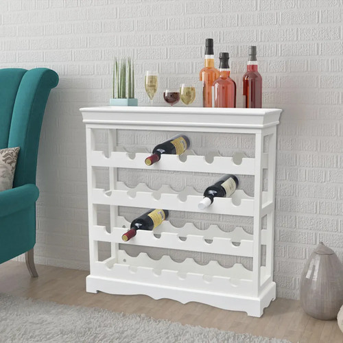 Wine rack bottle white mdf - wine,
