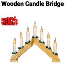 Wooden Candle Bridge 7 LED