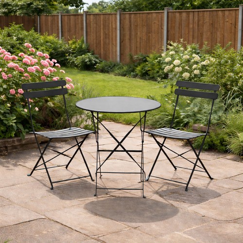 Seater folding steel bistro - seater,