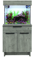 Ex Dis Aqua One Oakstyle Urban Grey 110L Oak style Fish Tank Aquarium LED Light