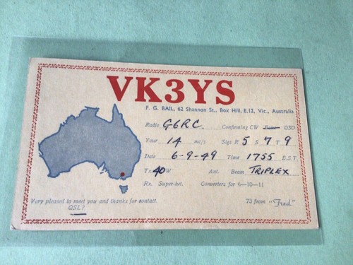 Vintage qsl radio - vintage,