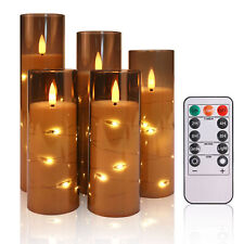 5Pcs Flameless LED Pillar