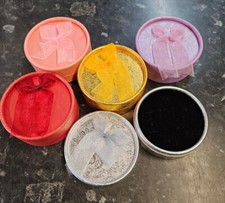 5x Round Circle Luxury Jewellery Watch Earring Ring Gift Boxes Padded Insert