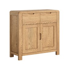 Oakmoor Small  Sideboard – 88cm Solid Oak Storage Cabinet - Fully Assembled