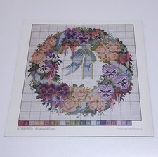 Elizabeth Bradley FLORIBUNDA CHART ONLY Garland of Pansies Tapestry Cross Stitch