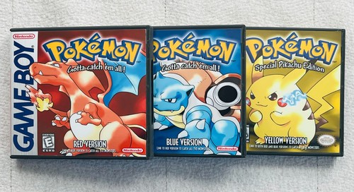 Pokemon red blue yellow case - pokemon, red,