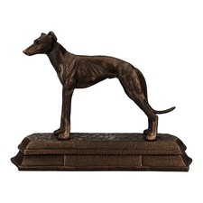 Hunting Dog Greyhound Cast Iron Metal Art Statue Sculpture 9.25 in