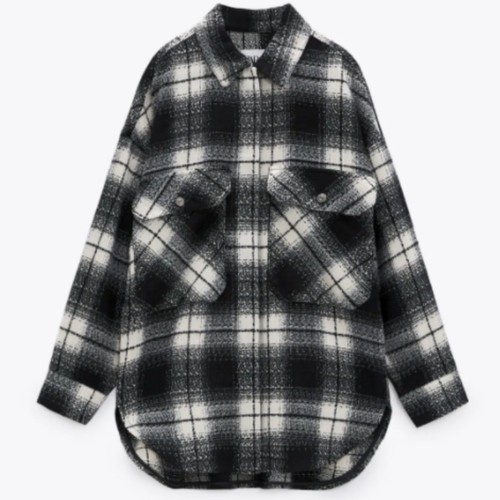 Zara plaid printed pocket - zara,