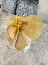 Gold Sinamay Feathers