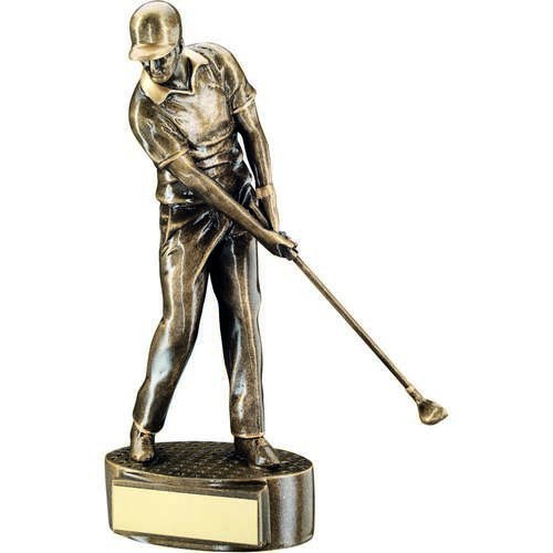 Male golf swing trophy - male,