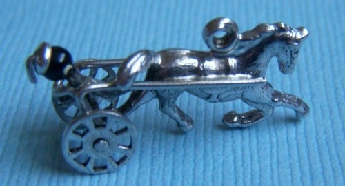 Vintage movable sulky horse