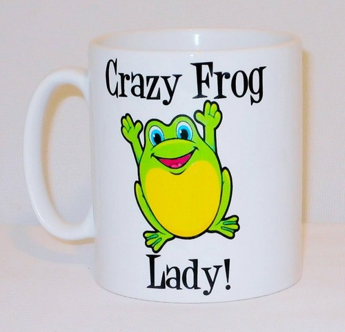 Crazy frog lady mug - frog,