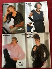 Vintage Original Patons High Society Eyelash Mohair Knitting Patterns   380.1.3