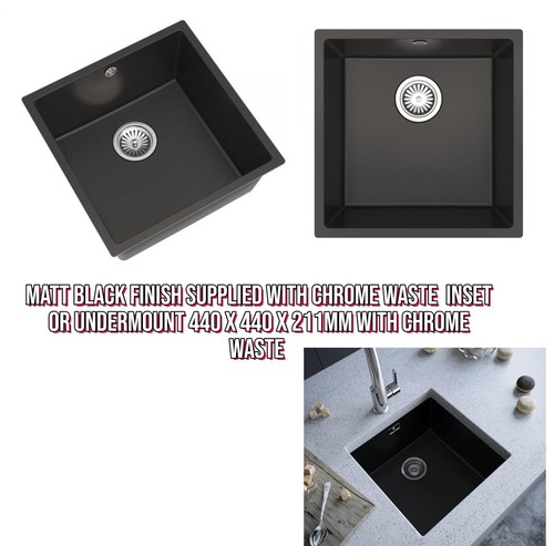 Black kitchen sink - sink, comite