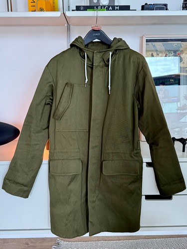 Men s khaki long coat - long,