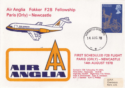 1978 air anglia flown cover - air,