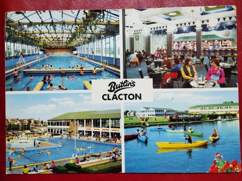 Butlins clacton postcard - butlins,