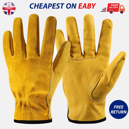 10p yellow leather safety work - 10p,