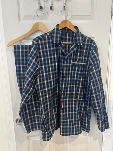 Men pyjama set cotton - men's,