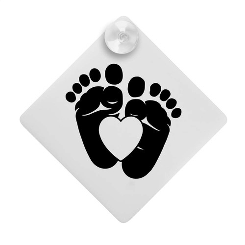Heart baby feet car - baby,