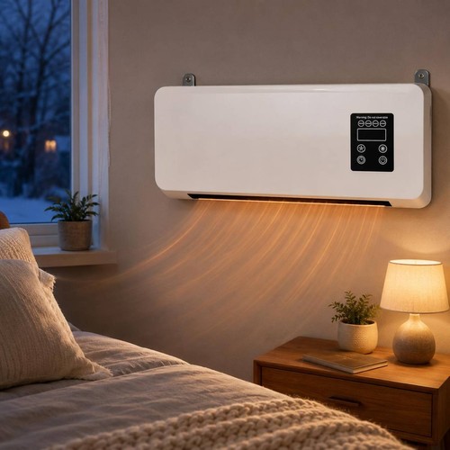 Wall mounted air heater - heater, white