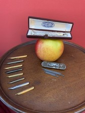 Rare Antique C1880 Miniature Propelling Dip Pen / Pencil Silver Hand Engraved