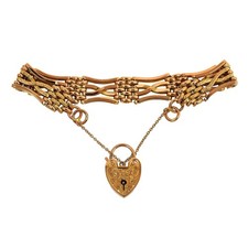 PRE-OWNED 9CT GOLD 4 BAR GATE