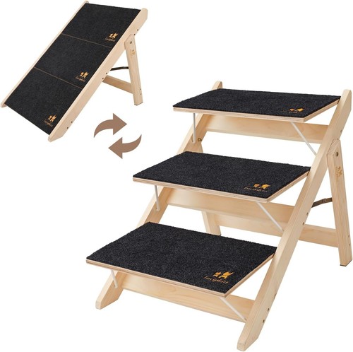 Wooden dog stairs small - wooden,
