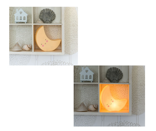 Yellow moon night light - yellow,