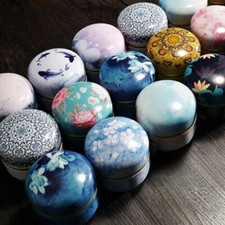 1X Retro Round Tea Can Tin Box