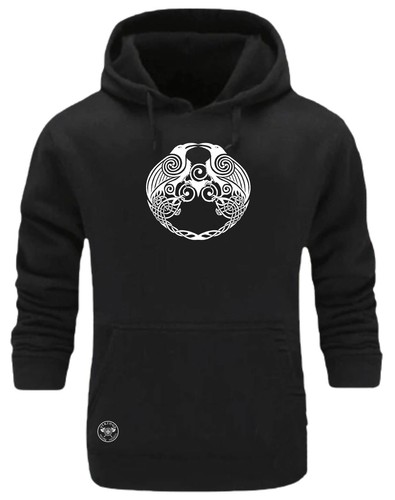 Huginn muninn hoodie vikings - huginn,