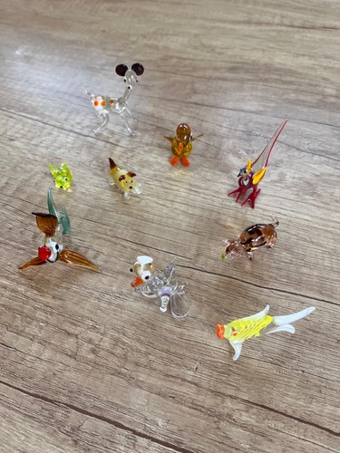 Glass animals ornaments - animals,