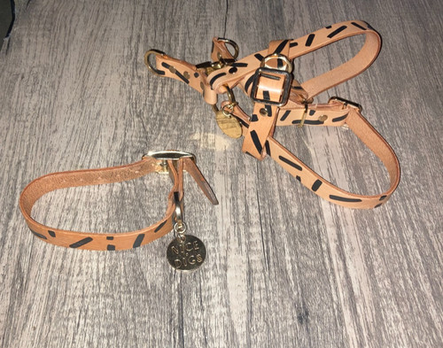 Designer leather dog collar - designer,