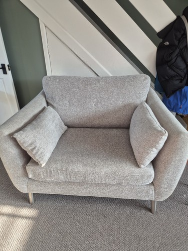 Pale grey cuddle chair - pale, chair/