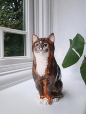 Babbacombe Pottery Calico Cat Figurine 8inch Collectible Ornament Home Decor
