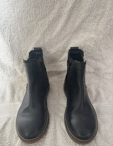 Girls black leather chelsea - girls,