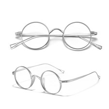 Super Lightweight Titanium Retro 45mm Spectacle Glasses Round Eyeglass frames