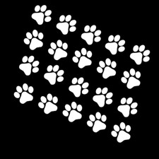 Paw prints vinyl decal - paw,