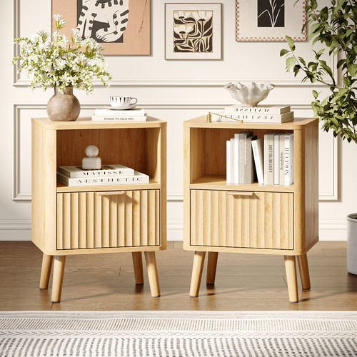 Bedside table with - bedside, drawer