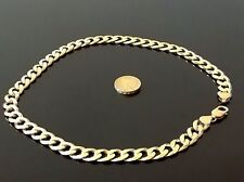 Chunky gangster chain 21" men's silver and gold alloy necklace