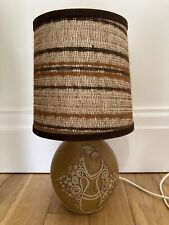 Mollie Hillam Fulneck Studio Pottery Leeds RARE LAMP WITH ORIGINAL SHADE 60S 70S