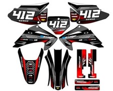2003-2007 CRF 230 F SURGE Black Senge Graphics Kit Compatible with Honda