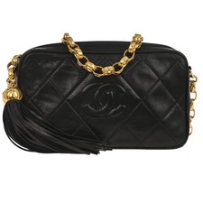Chanel Black Lambskin Camera