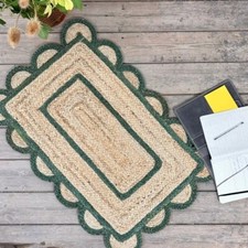 Rug Jute Scallop Carpet