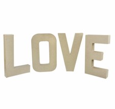 LOVE papier mache letters