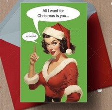 Christmas Card Adult Funny Humour Rude Offensive Xmas card 