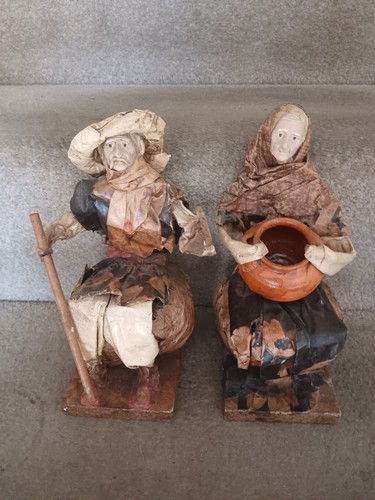 Vintage paper mache - vintage, figures