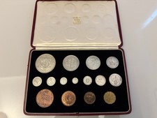 1937 Specimen Coin Set - 15 Coins Including Maundy Money - In Original Box